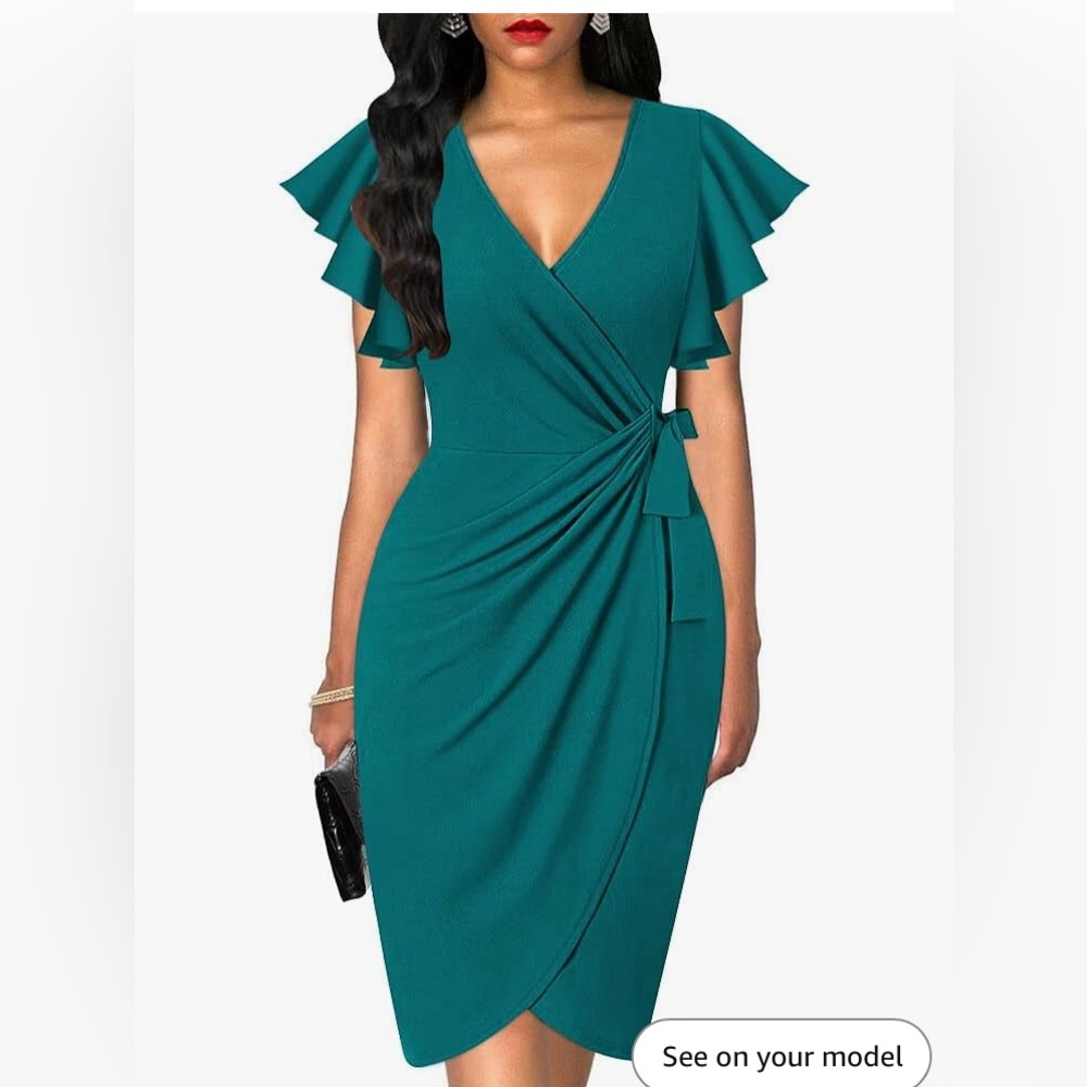 OTEN faux wrap dress XL